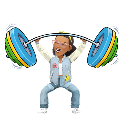Kiishi flexing muscles with coding symbols floating around